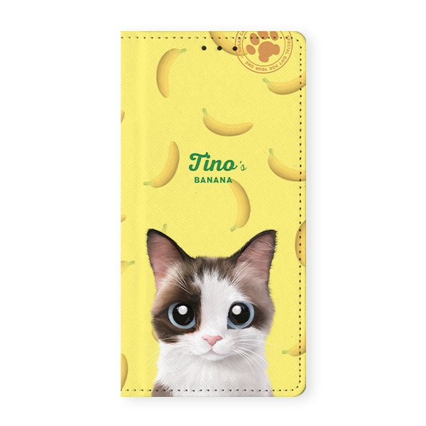 Ophry×Sugarcat Tino’s Banana Wallet Case for Galaxy A7 2017 (A720)